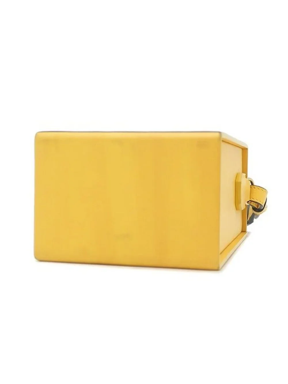 Fendi Shoulder Bag Box Leather Yellow Gold Box
